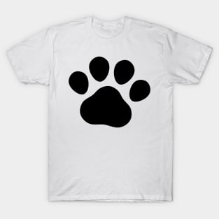 Black paw print drawing T-Shirt